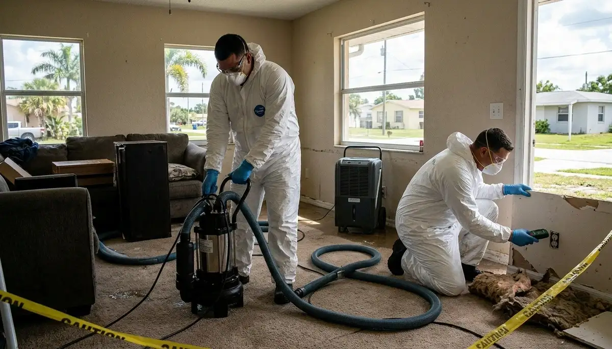 Water damage restoration team serving Lehigh Acres, FL for fast cleanup and repairs